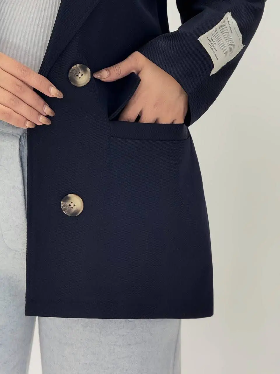 3582-مانتو کت کتان مارک